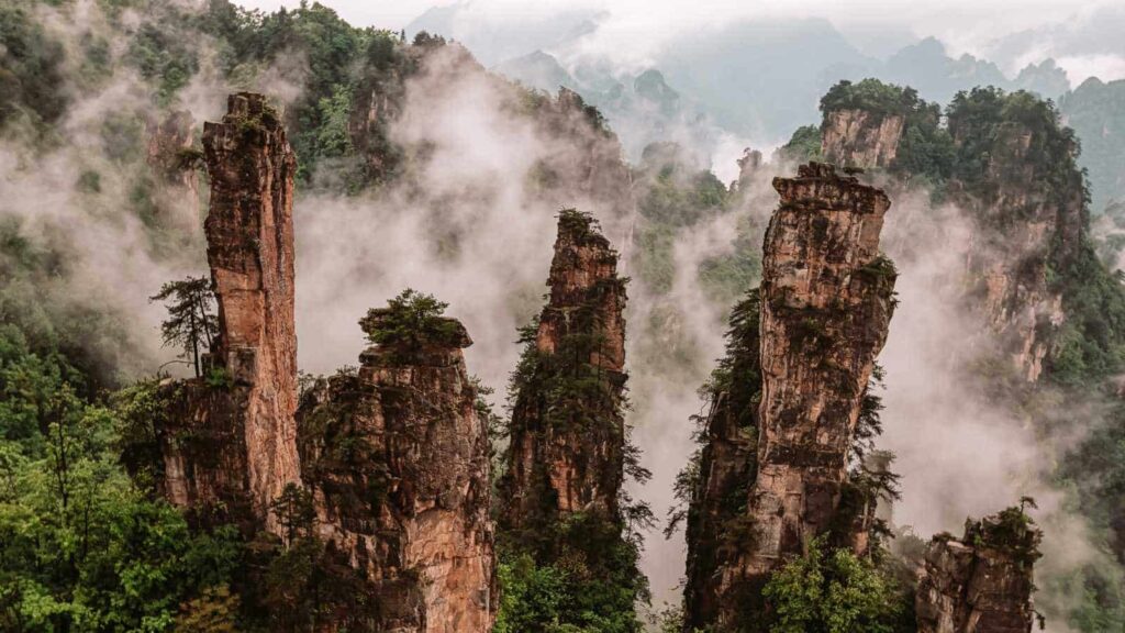 The Majestic Mountains of Zhangjiajie, China